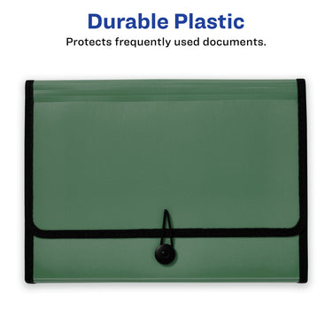 Avery Expanding File Folder Organizer, 13-Pocket Accordion File Organizer, Sage, Holds 425 Letter/A4-Size Sheets (73555) 13 Pockets